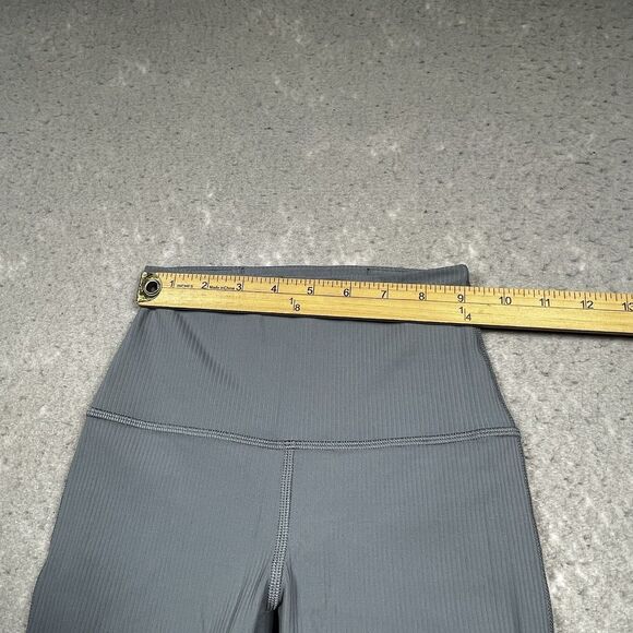 Lululemon Mini-Flared Pant Womens 0 Blue Gray Align High-Rise Ribbed Inseam 31” - Picture 5 of 12